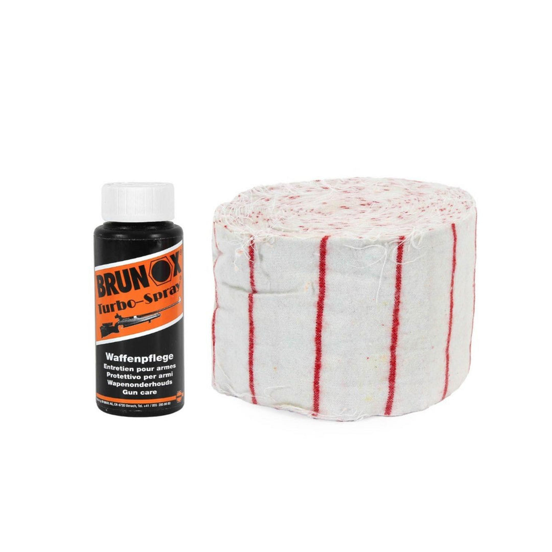 Brunox Gun Oil 100ml Bottle & 4x2 Cleaning Roll Set