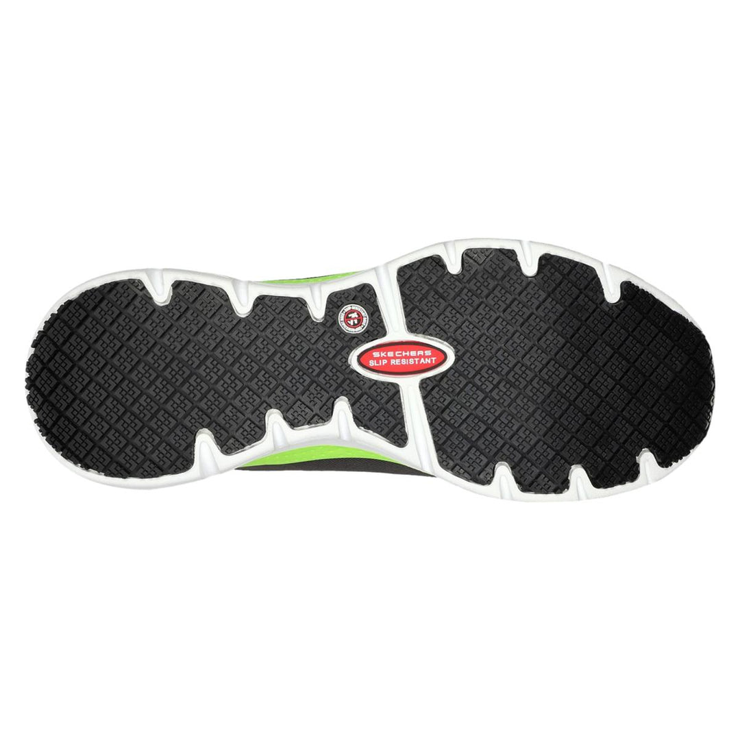 Skechers Workwear Arch Fit Sr Ringstap Safety Trainer Charcoal/Lime