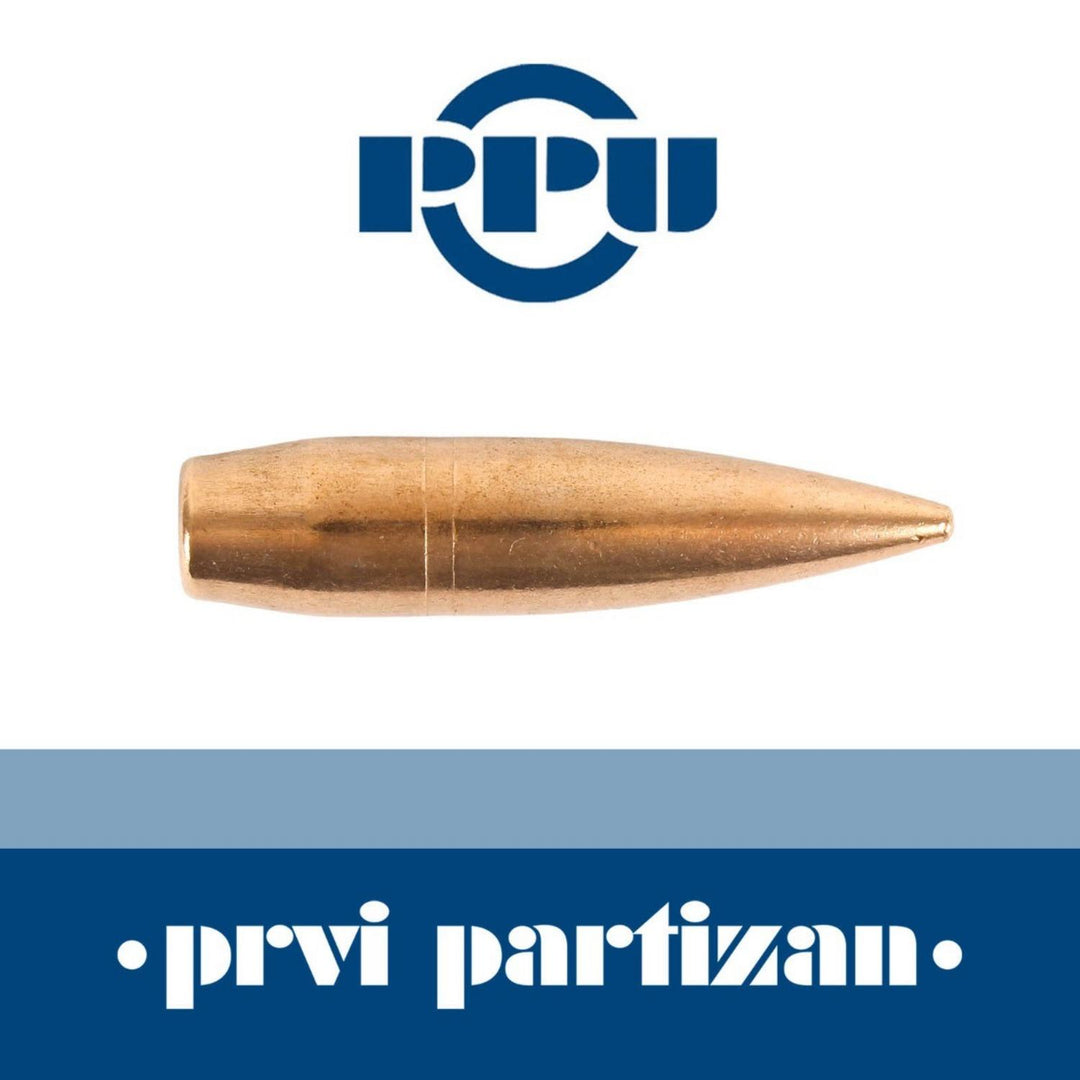 PPU Prvi Partizan 6.5mm (.264) 110gr FMJ BT Bullets, Pack of 100