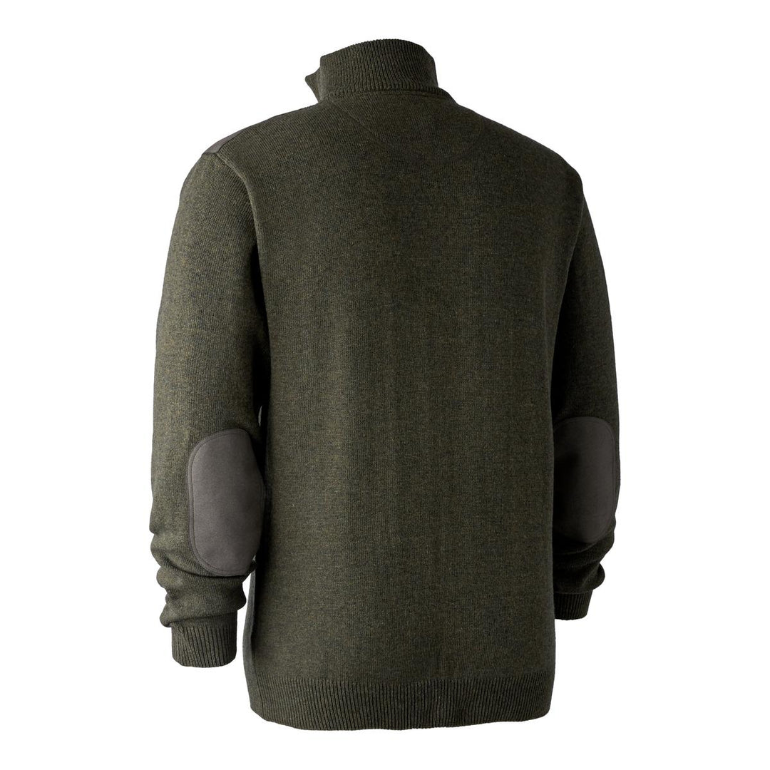 Deerhunter Sheffield Knit w. Zip-neck Green melange