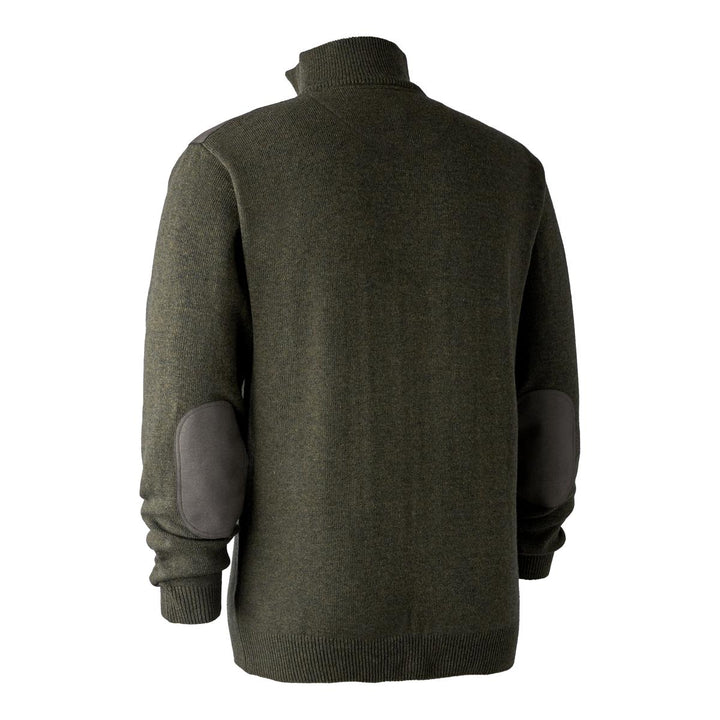 Deerhunter Sheffield Knit w. Zip-neck Green melange