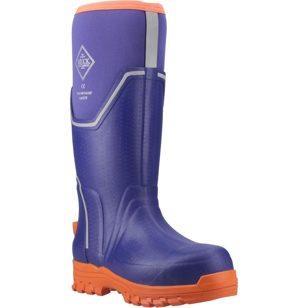 Muck Boots Grit S5 Safety Wellington Blue/Orange