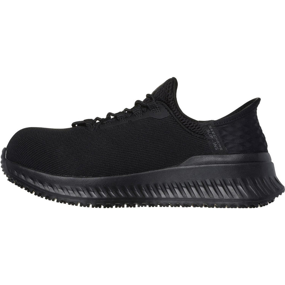Skechers Workwear Tilido Ombray Safety Trainers Black - Exclusive Heel Pillow holds your foot securely in place, Air-Cooled Memory Foam cushioned comfort insole