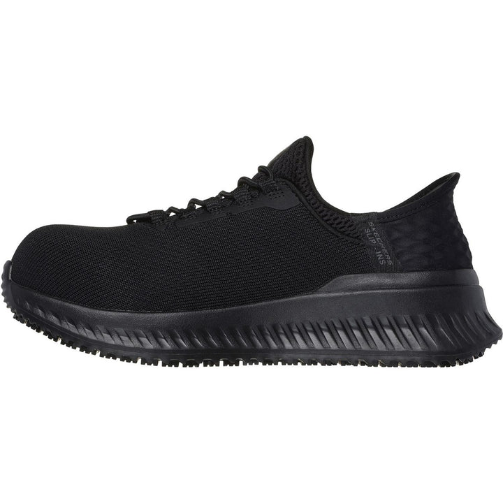 Skechers Workwear Tilido Ombray Safety Trainers Black - Exclusive Heel Pillow holds your foot securely in place, Air-Cooled Memory Foam cushioned comfort insole