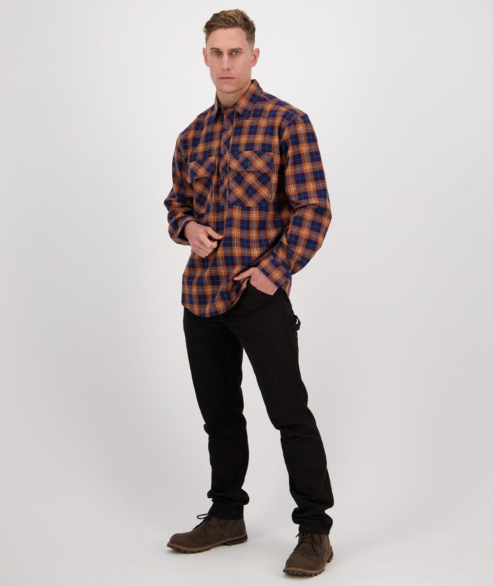 Swanndri Barn Shirt Burnt Orange