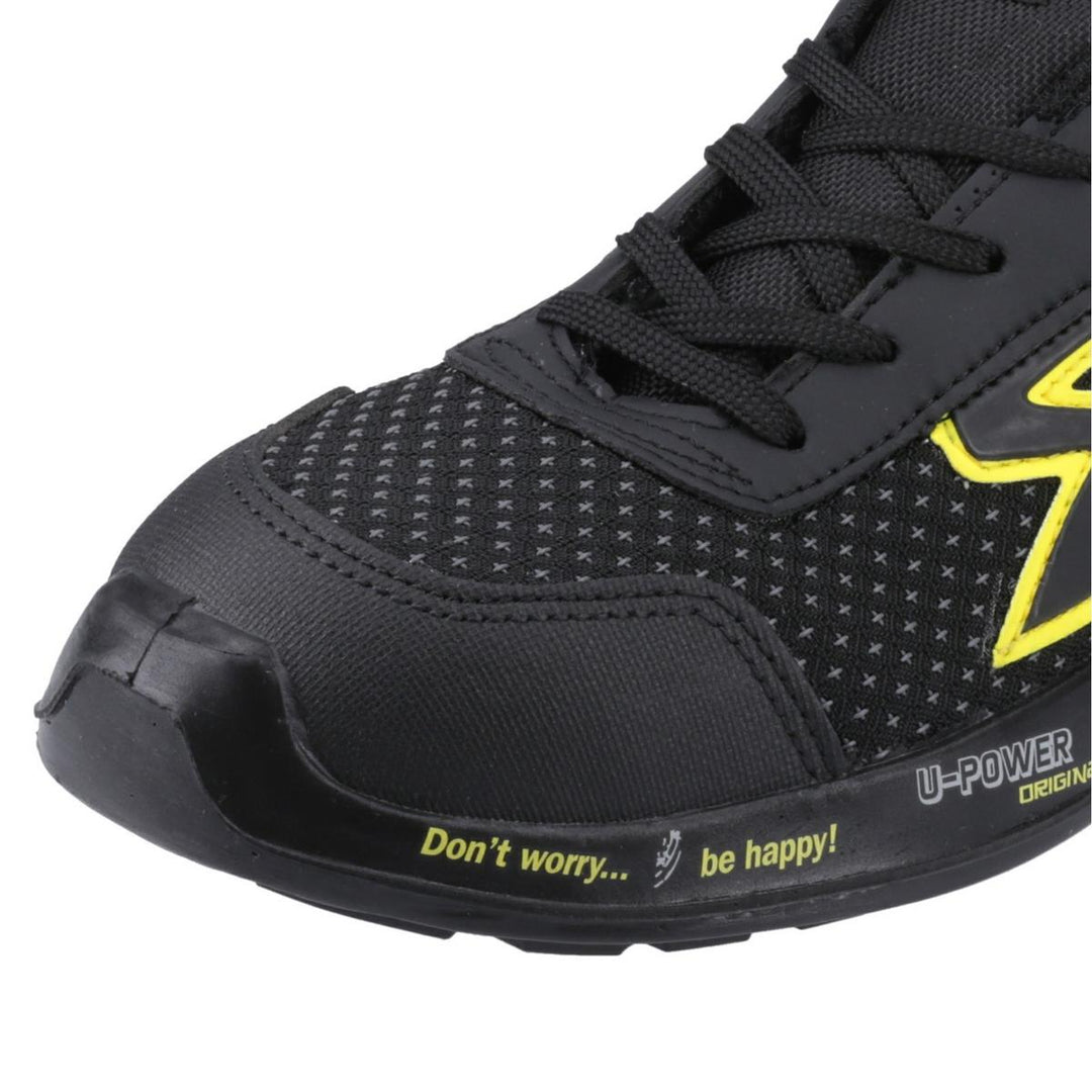 U Power Matt Lightweight Safety Shoes Black