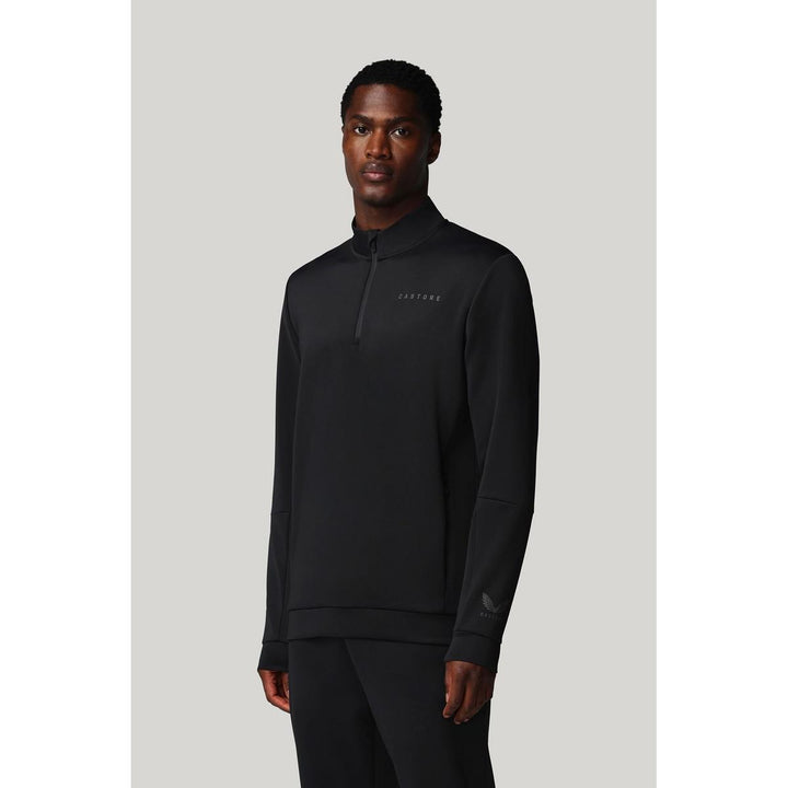 Castore FLEX 1/4 ZIP SWEATSHIRT CASTORE BLACK/CASTORE GUNMET