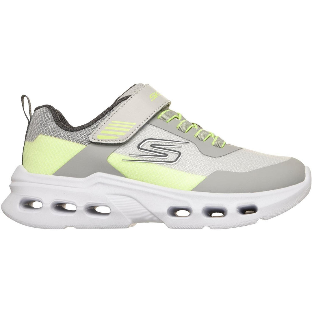SKECHERS GLIDE-STEP DRIFT ZORZOX Gray & White/Yellow Trim