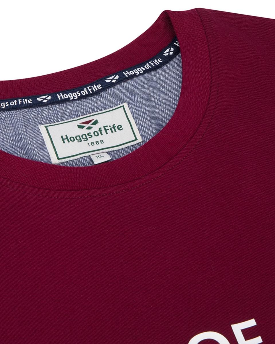 Hoggs of Fife Canonbie Printed T-Shirt - Burgundy