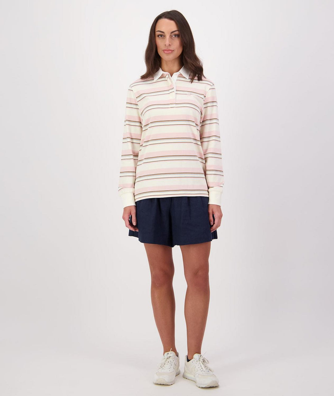 Swanndri Women's Massey Striped Long Sleeve Rugby Top