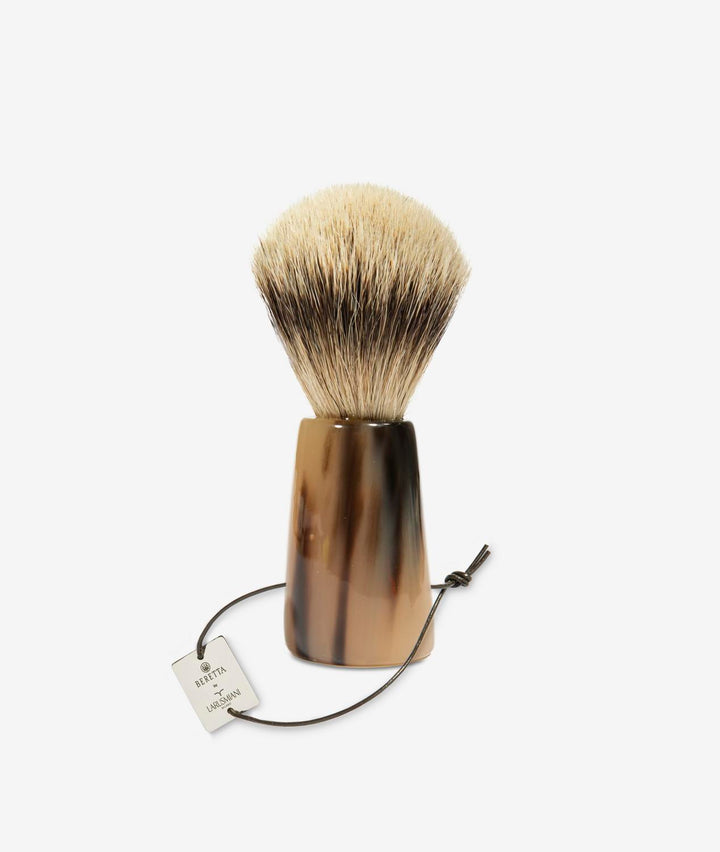 SHAVING BRUSH - HORN Brown Larusm