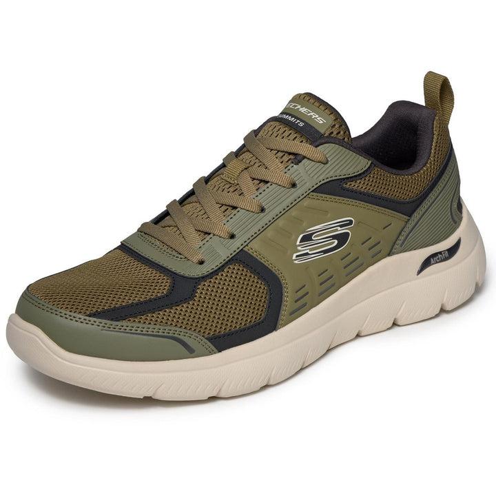 ARCH FIT SUMMITS LEEGE Olive Leather/Pu/Mesh