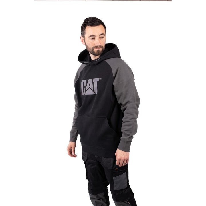 Caterpillar Raglan Hooded Sweatshirt Black/Magnet