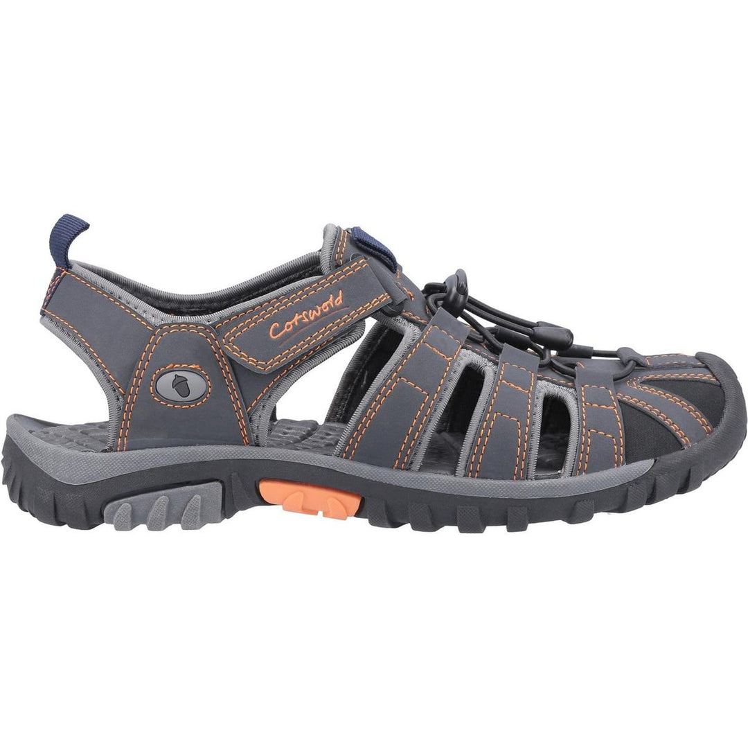Cotswold Sandhurst Touch Fastening Sandal Grey/Orange
