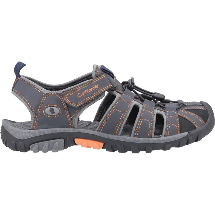 Cotswold Sandhurst Touch Fastening Sandal Grey/Orange