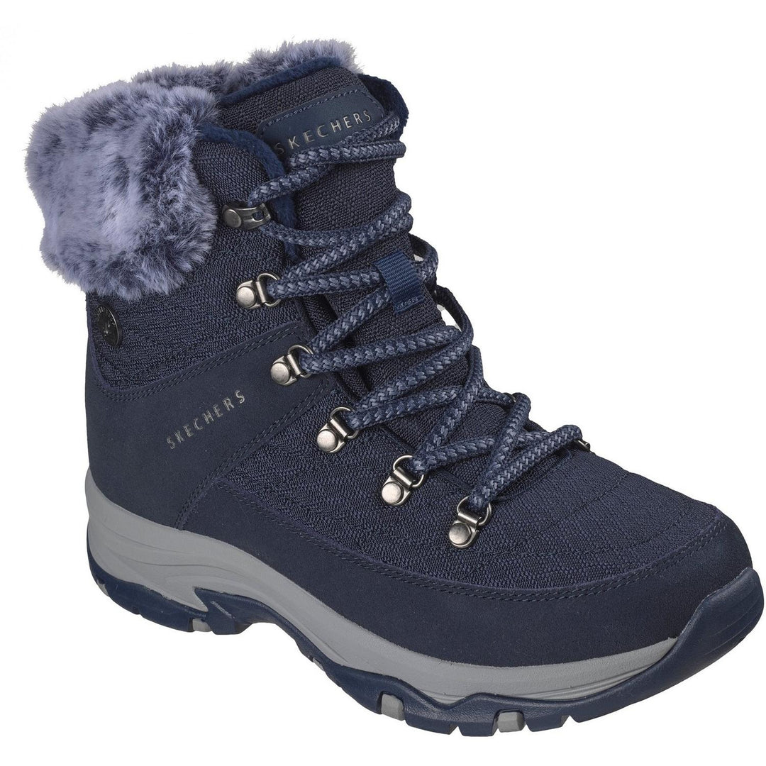 TREGO STORMIE FROST Navy Suede/Faux Fur/Mesh