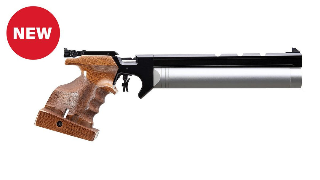 SMK SnowPeak PP20 Air Pistol Wood With Silver Barrel .177