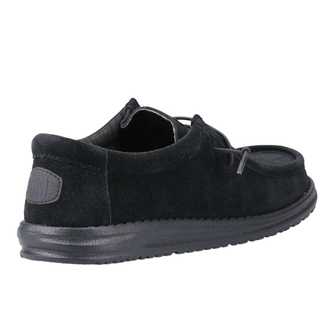 HEYDUDE Wally Suede Shoes Black