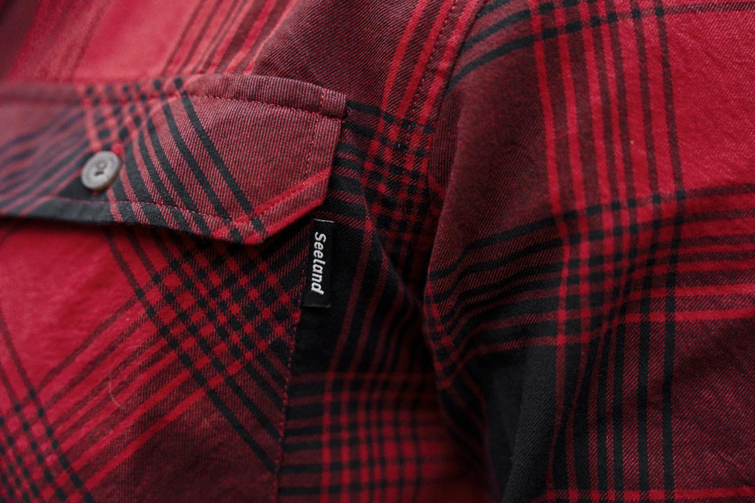Glen Flannel Shirt Red check – view 3