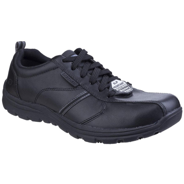 Skechers Workwear Hobbes Frat Lace Up Occupational Shoe Black