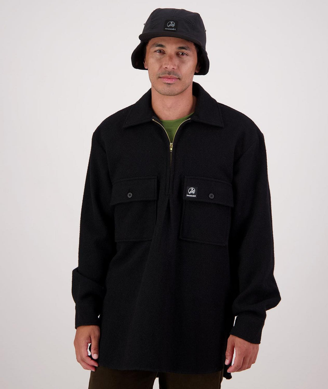 Swanndri Men's Ranger Wool Bushshirt with Zip-up Front