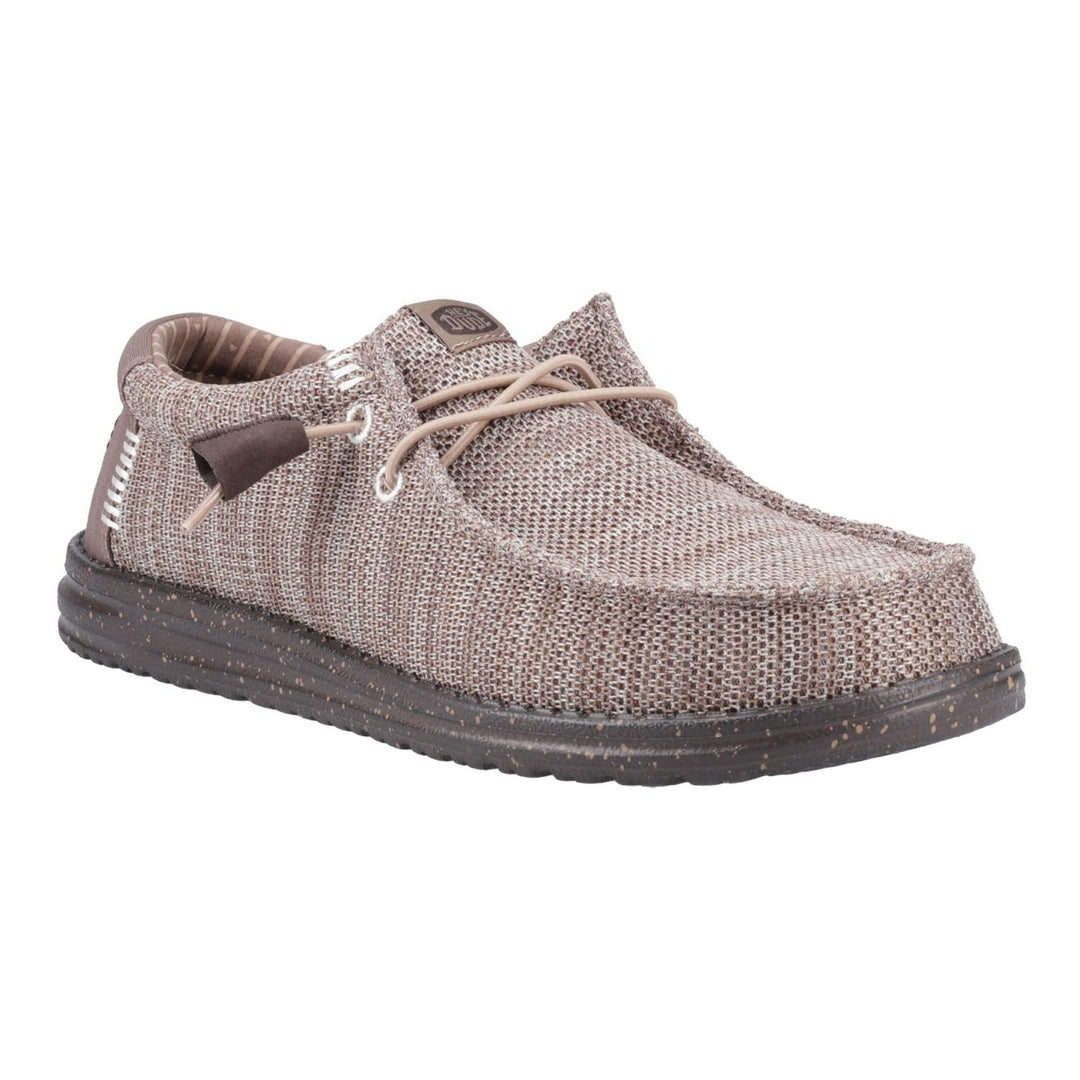 HEYDUDE Wally Stretch Mesh Shoes Deep Taupe/Mole
