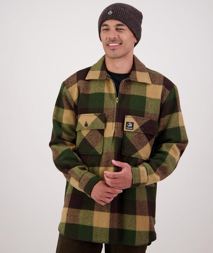 Swanndri Men's Ranger Wool Bushshirt with Zip-up Front