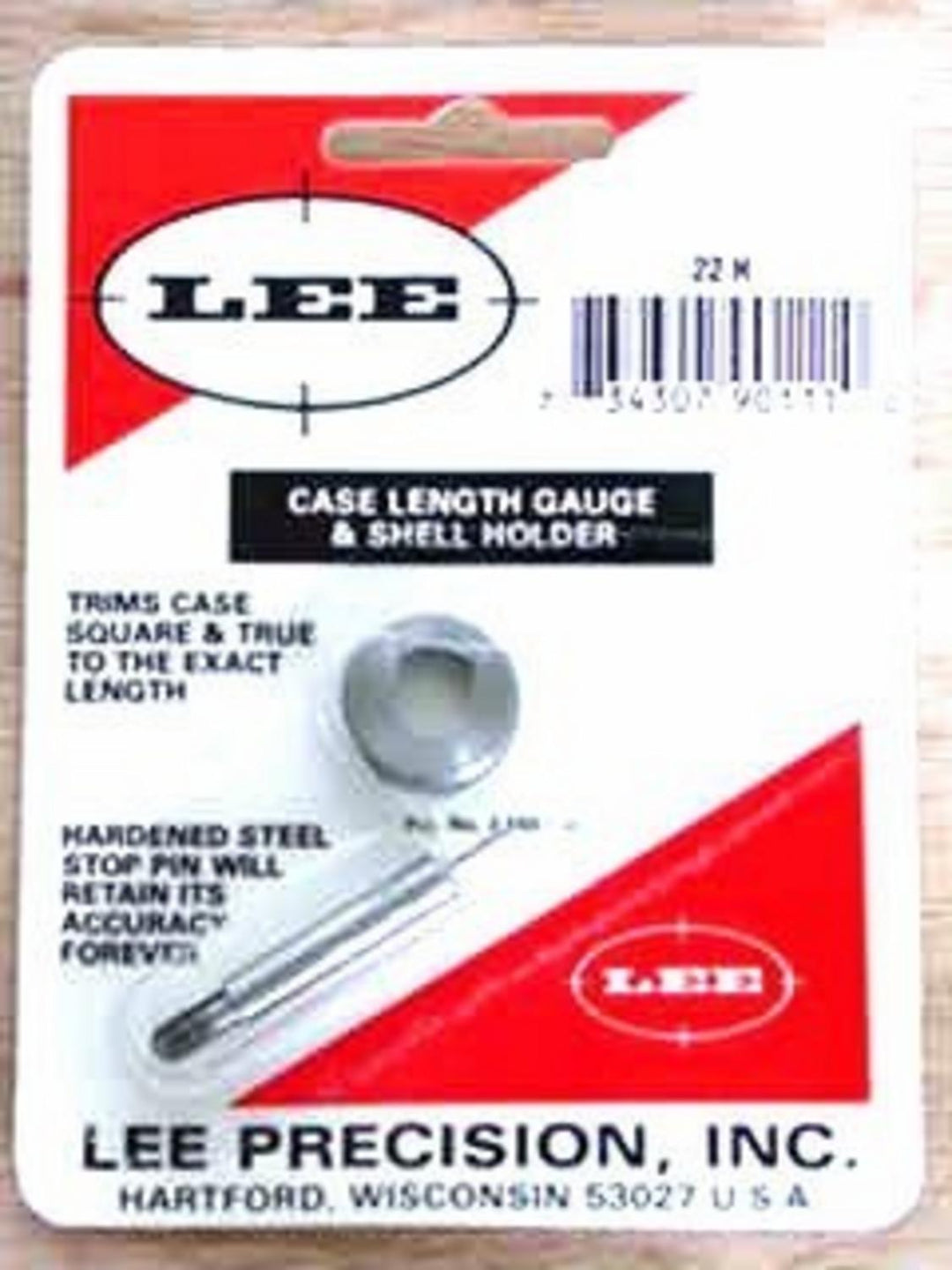 Lee Precision 22 Hornet Case Length Gauge and Shell Holder