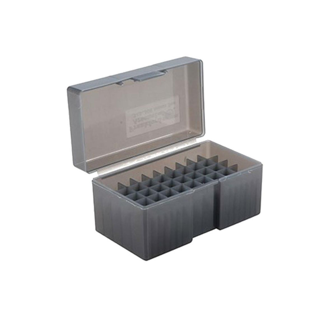 Frankford Hinge Top Ammo Box 510 .270-30/06 50 Rnd - Mechanical plastic for great strength, Can place a 1" x 2 5/8" printer I.D. label on the lid