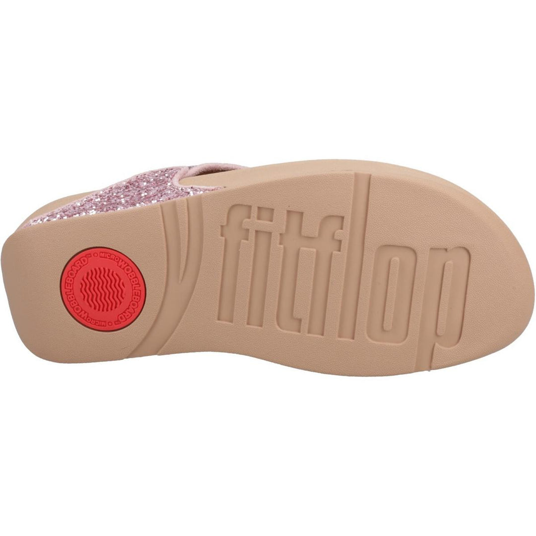 Fitflop Lulu Glitter Toe-Post Sandals Metallic Soft Blush