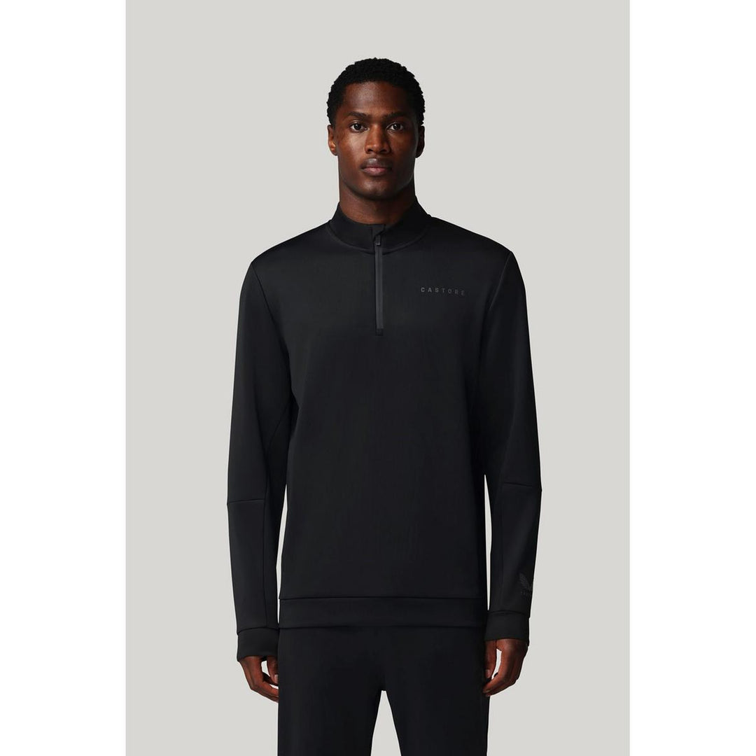 Castore FLEX 1/4 ZIP SWEATSHIRT CASTORE BLACK/CASTORE GUNMET