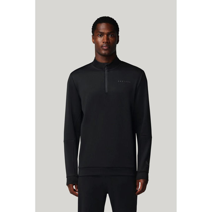 Castore FLEX 1/4 ZIP SWEATSHIRT CASTORE BLACK/CASTORE GUNMET