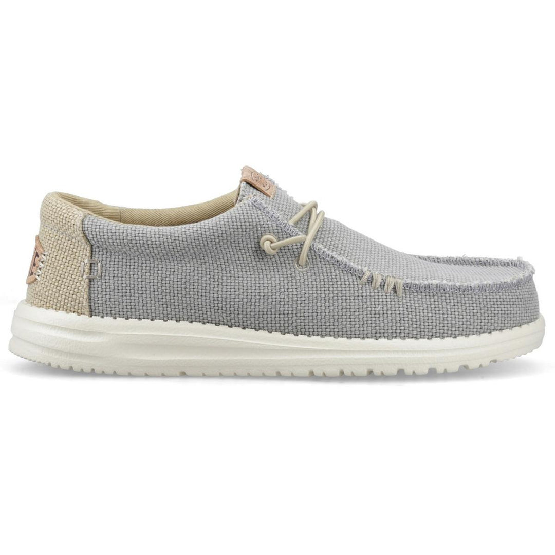HEYDUDE Wally Braided Slip on Shoe Flannel Grey/Olive