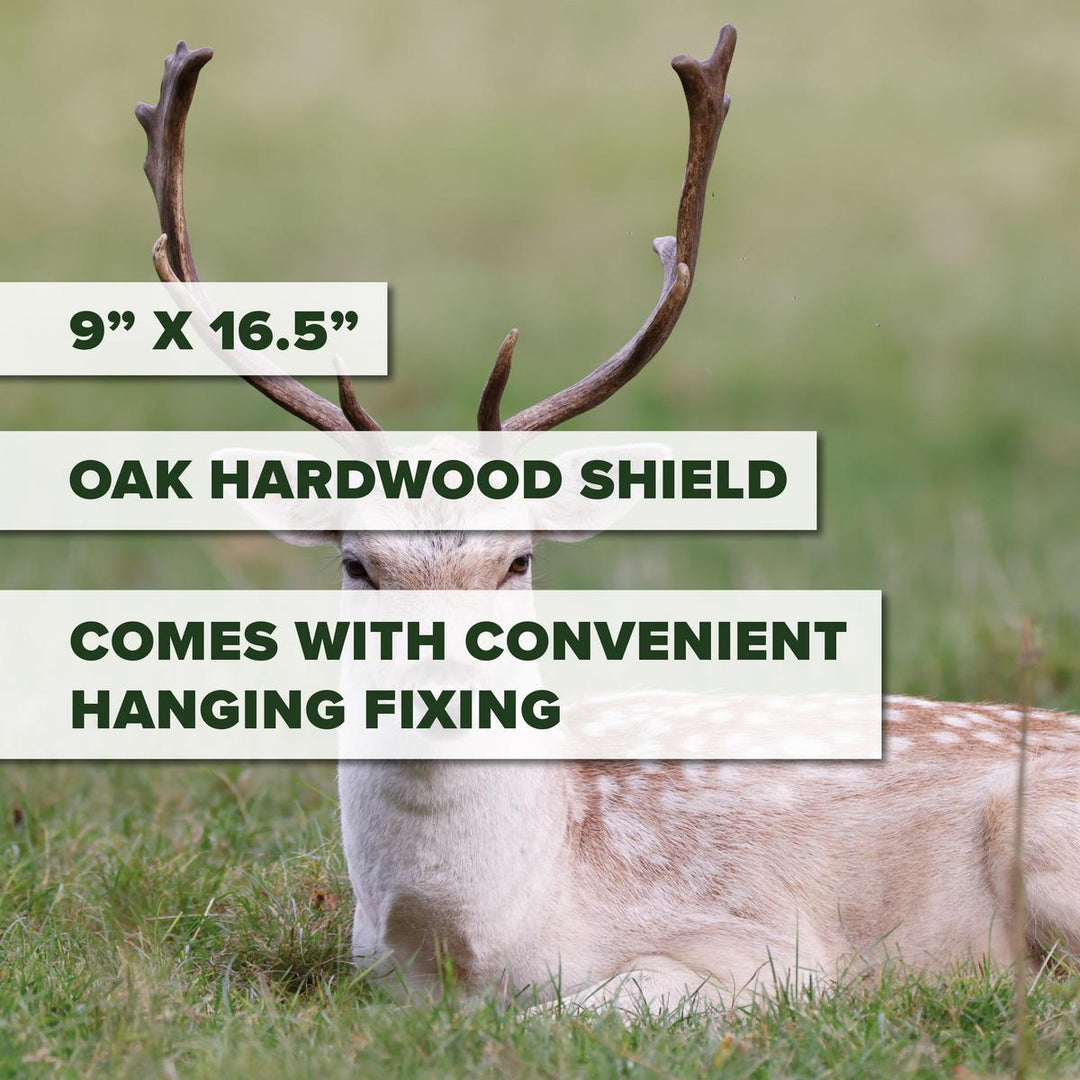 BushWear Solid Oak Small Stag Shield 9"x16.5"