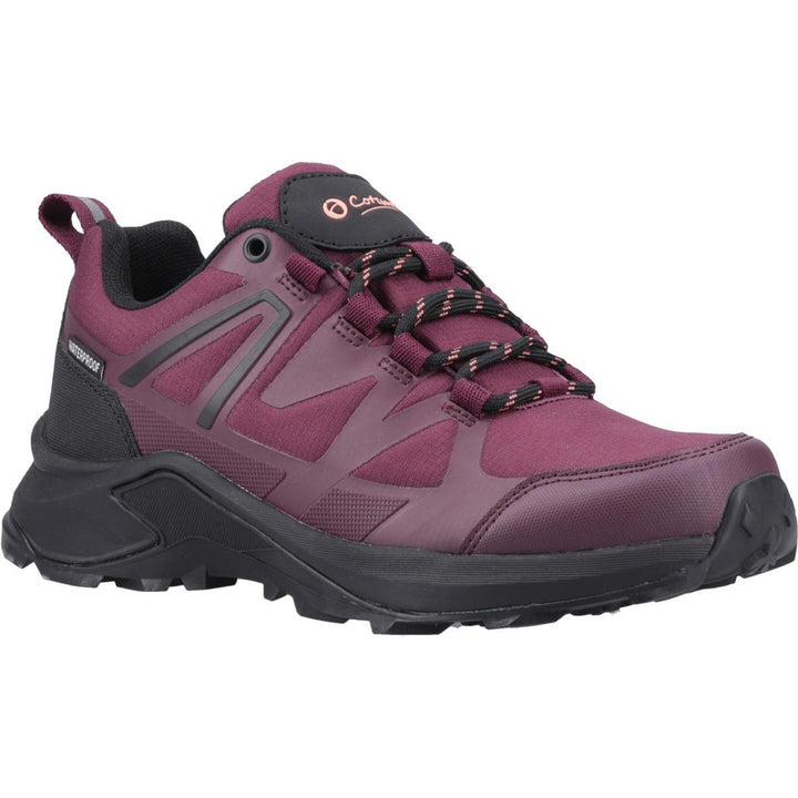 Cotswold Horton Low Recycled Hiking Shoes WP Burgundy