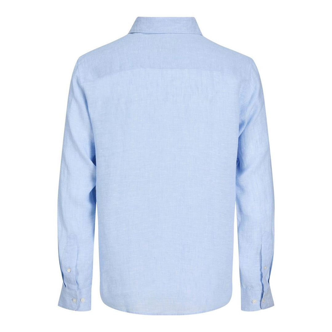 Jack & Jones Jack & Jones linen shirt in Light Blue Brunnera Blue