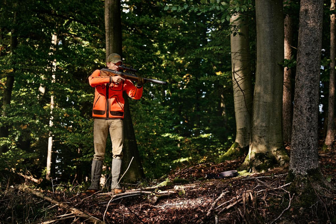 Harkila Kamko Blaze rev. fleece jacket Orange blaze/Willow