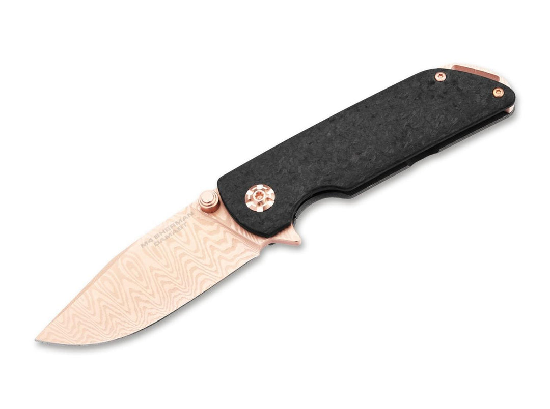 Böker M4 Sherman Damast Rose Gold Folding Knife