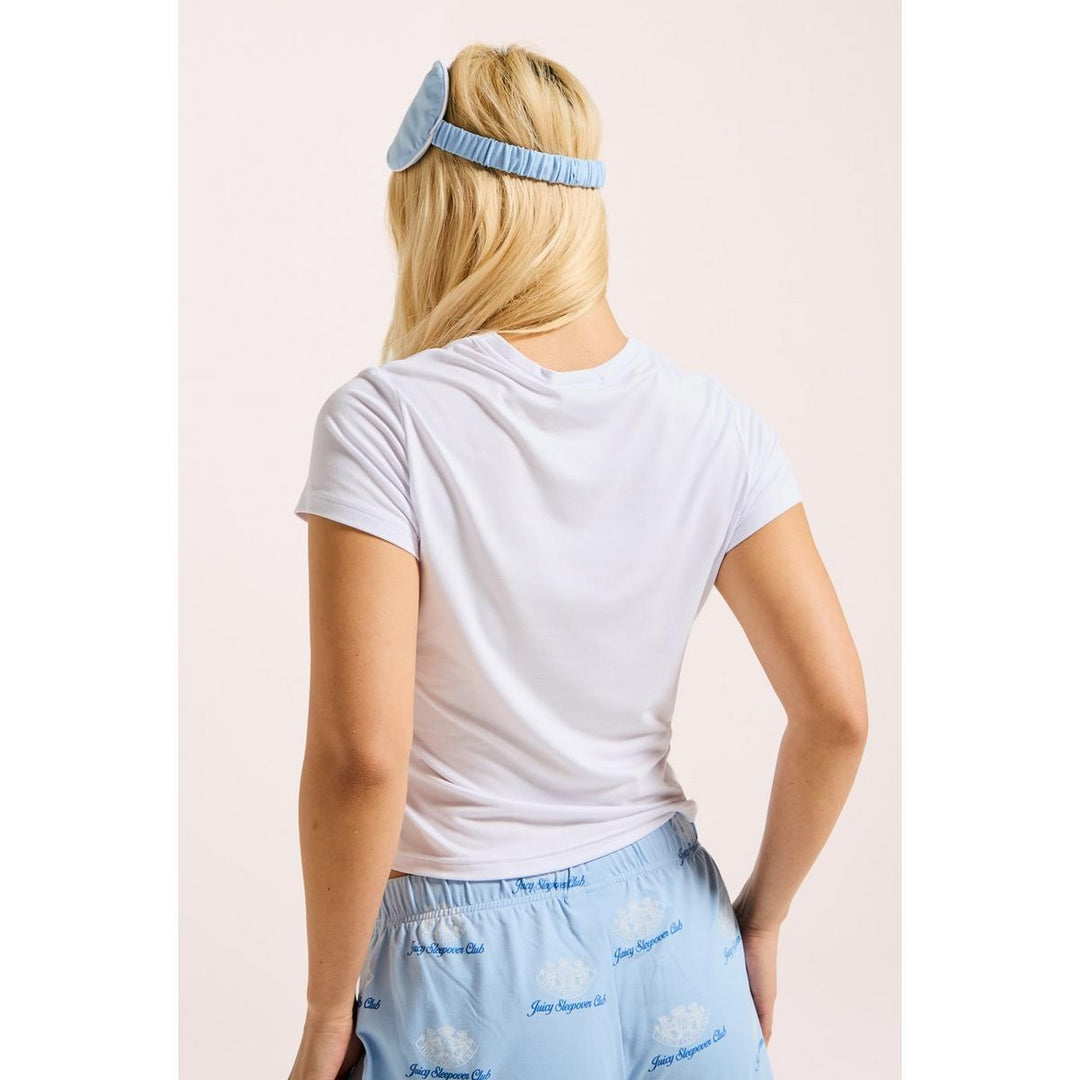 Juicy Couture JUICY SLEEPOVER CLUB SHORT PYJAMA SET White/Powder Blue