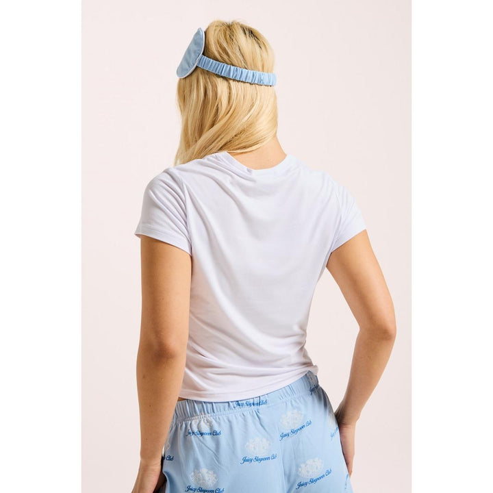 Juicy Couture JUICY SLEEPOVER CLUB SHORT PYJAMA SET White/Powder Blue