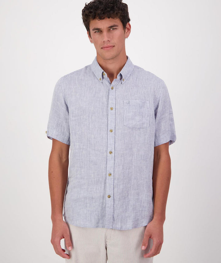 Swanndri Men's Humber Linen Short Sleeve Shirt