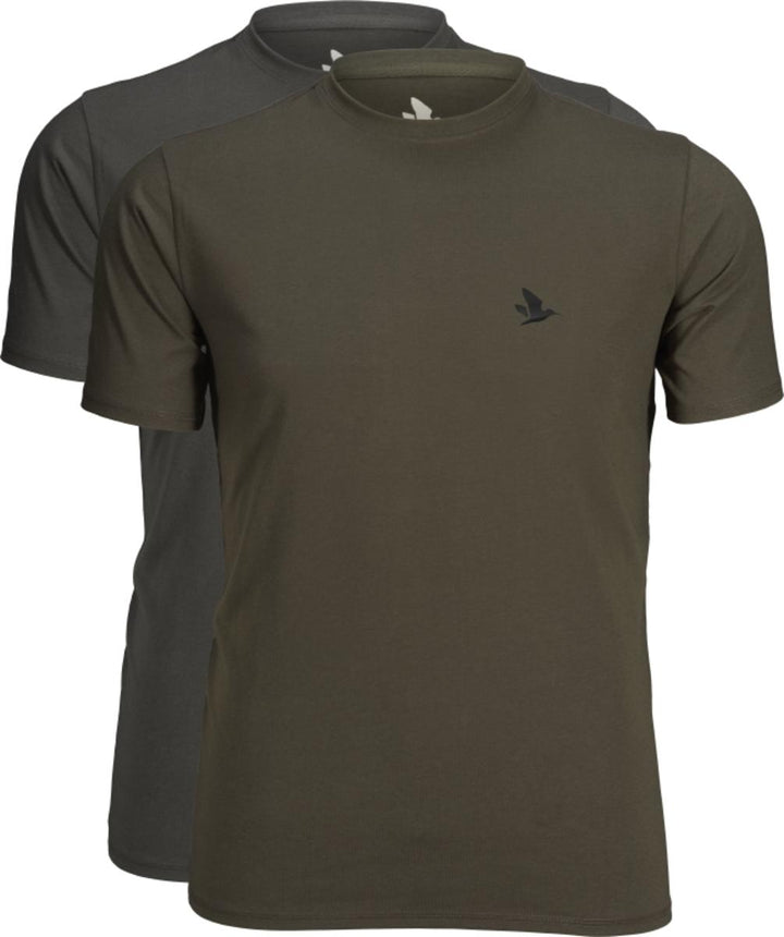 Seeland Outdoor 2-Pack T-Shirt Raven/Pine Green – view 3