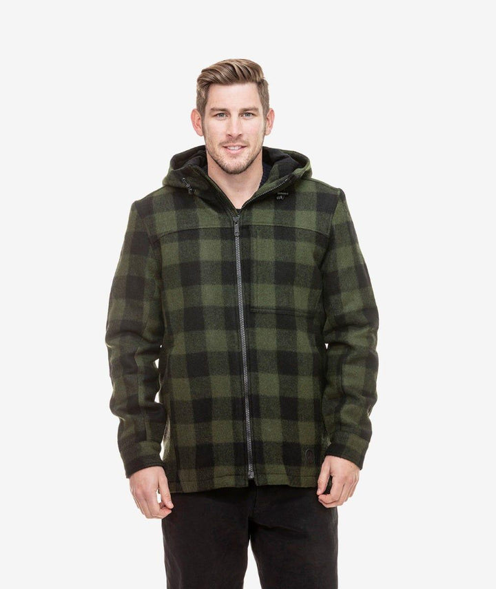 Swanndri Hudson Hoodie Olive/Black Check