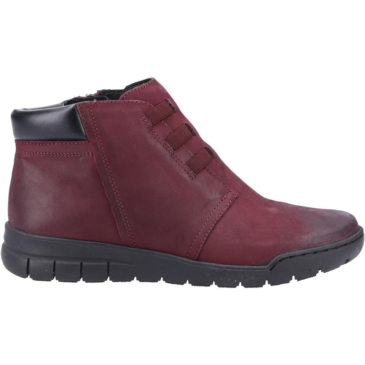 Fleet & Foster Carmen Zip Ankle Boot Bordo