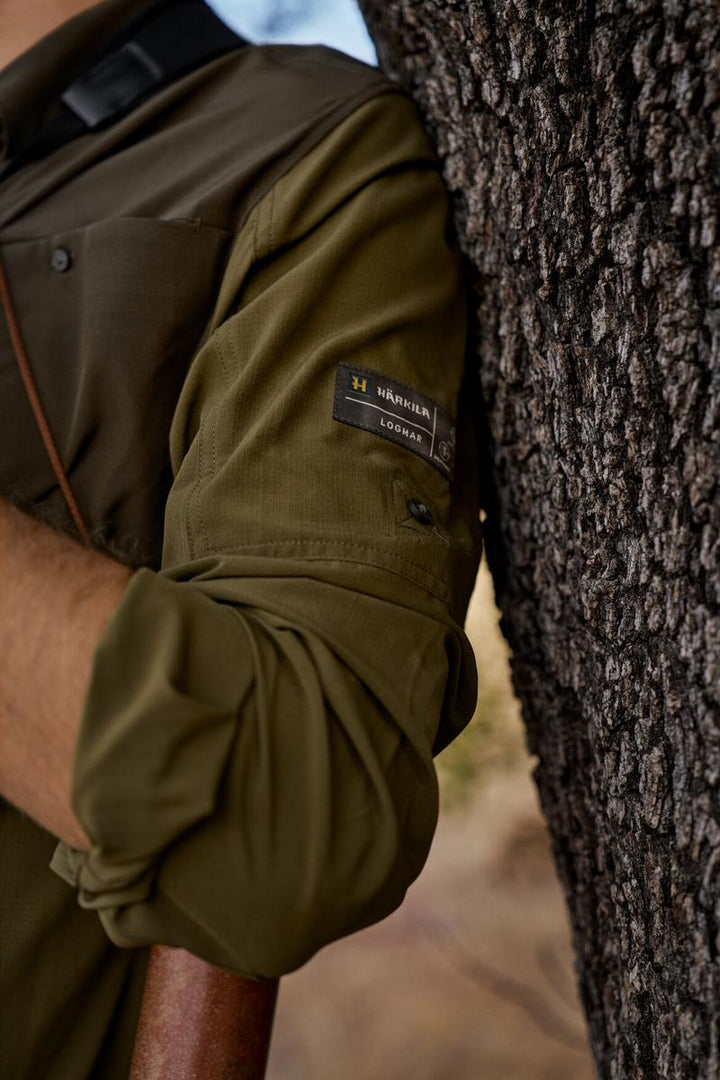 Harkila Logmar lightweight L/S shirt Dark olive/Willow