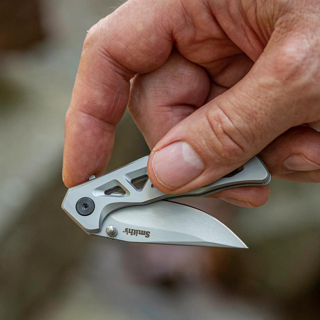 Smiths 2.25IN FOLDING KNIFE - Bead-Blast Steel