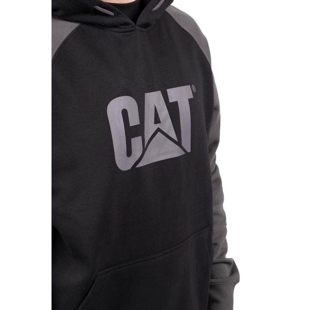 Caterpillar Raglan Hooded Sweatshirt Black/Magnet