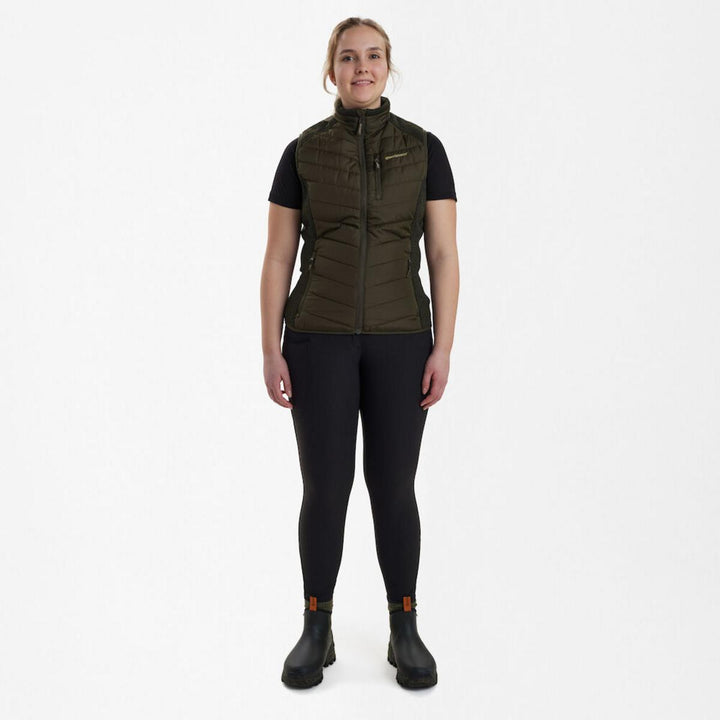 Deerhunter Lady Caroline Padded Waistcoat with knit Timber