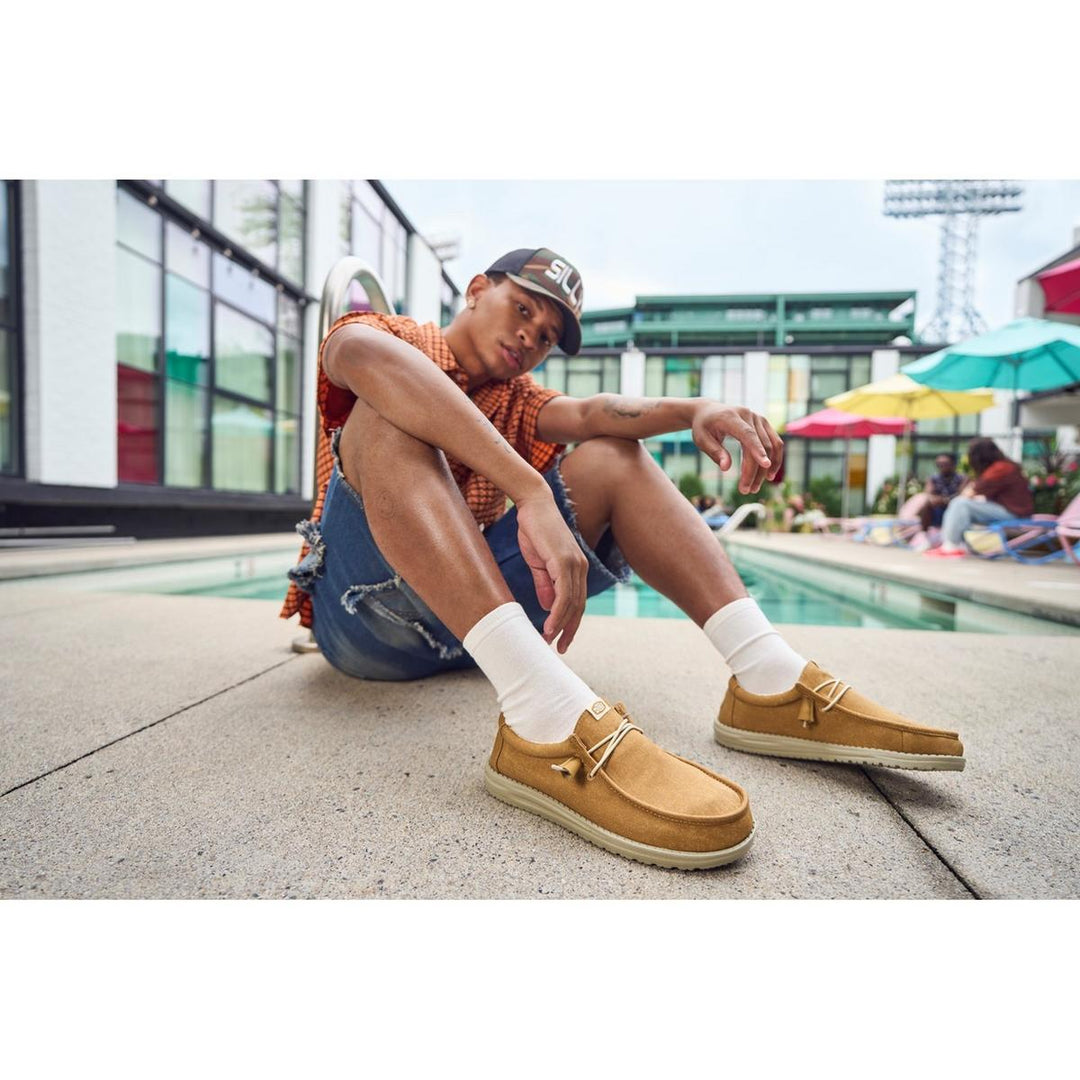 HEYDUDE Wally Canvas Shoe Cumin Brown/Stone Grey