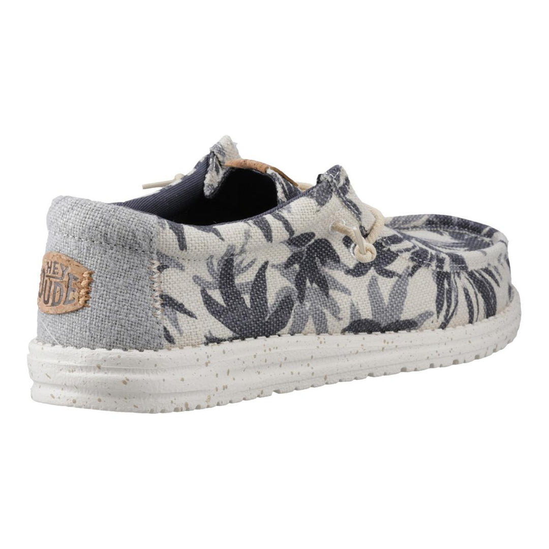 HEYDUDE Wally Palm Jute Shoes Egret/Cloud Blue